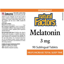 Load image into Gallery viewer, Melatonin 3mg (90caps)