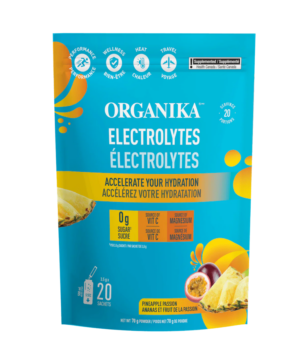 Organika Electrolytes - Pineapple Passion Fruit Sachets